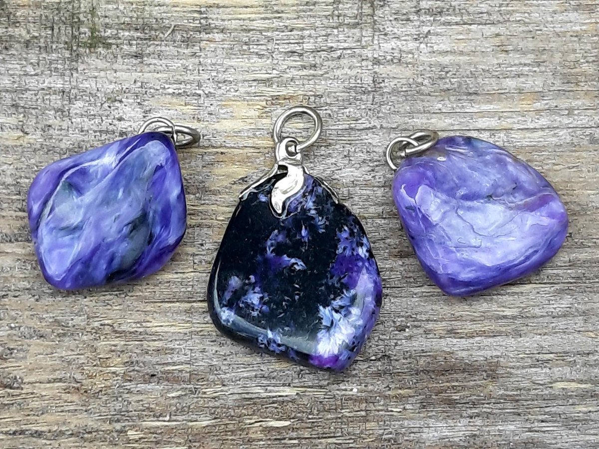 Edelsteen Charoïet hanger